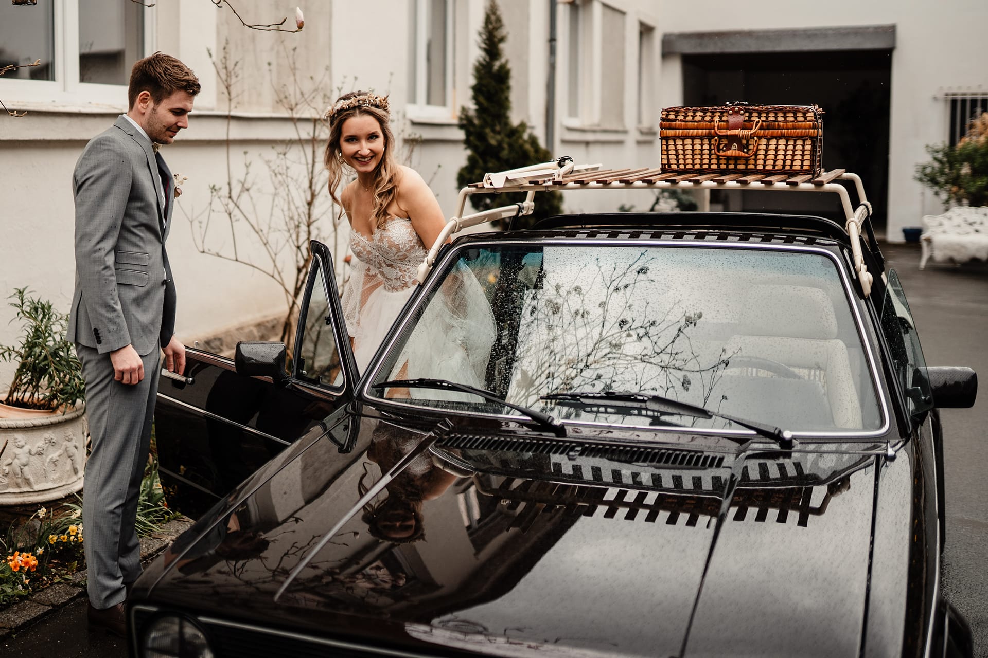 Volkswagen Bulli Retro Familienausflug Picknick Taxi Personenbeförderung Lederausstattung  Mieten Hochzeit